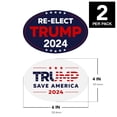 thumbnail image 4 of Republican Donald Trump 2024 Bumper Magnets – 2024 American Presidential Election, USA Flag Stars Blue and Red Stripes – for Cars, Trucks (Durable, Magnetic, Waterproof) | 4" x 6" | 2 per Pack (Set 1), 4 of 6