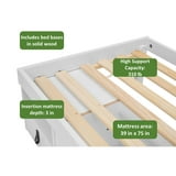 Free Shipping! Memomad Bali Storage Platform Sturdy Modern Bed Frame with Drawers & More (Twin Size, White Wood) - Walmart.com - Walmart.com