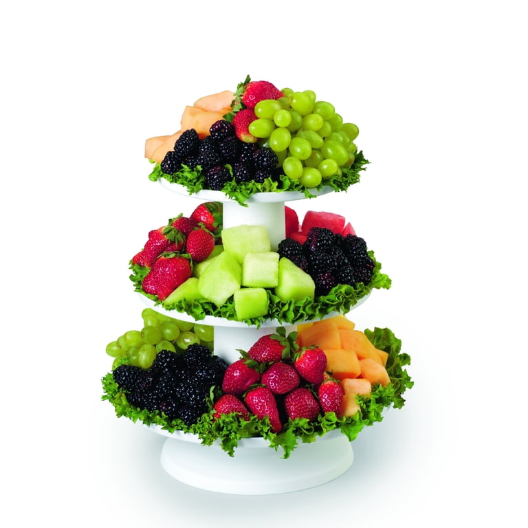 Wilton Stacked 3-Tier Cupcake and Dessert Tower, White, 1.8 lb