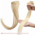thumbnail image 4 of Benehair Human Hair Extensions Clip In Hair Extension Full Head Remy Hair Blonde for Women Straight 8"-24", 4 of 12
