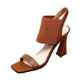 thumbnail image 5 of High Heel Sandals Women Dress Sandal Square Toe Fashion Prom Wedding Bridal, 5 of 8