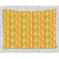 thumbnail image 1 of Floral Tapestry, Colorful Skew Vertical Waves Pattern Accompanied with Clover Inspired Ombre Leaves, Wall Hanging for Bedroom Living Room Dorm Decor, 80W X 60L Inches, Multicolor, by Ambesonne, 1 of 2