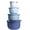 Blue Ombre Plain, variant on COOK WITH COLOR 12-Pc Mixing Bowls with Lids Set Plastic Bowls for Kitchen, Rose