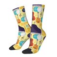 thumbnail image 1 of Balery Musical Instruments Calcetas Largas con Estampado para Hombre y Mujer – Suaves y Transpirables, Talla Única (US 5-11), 1 of 6
