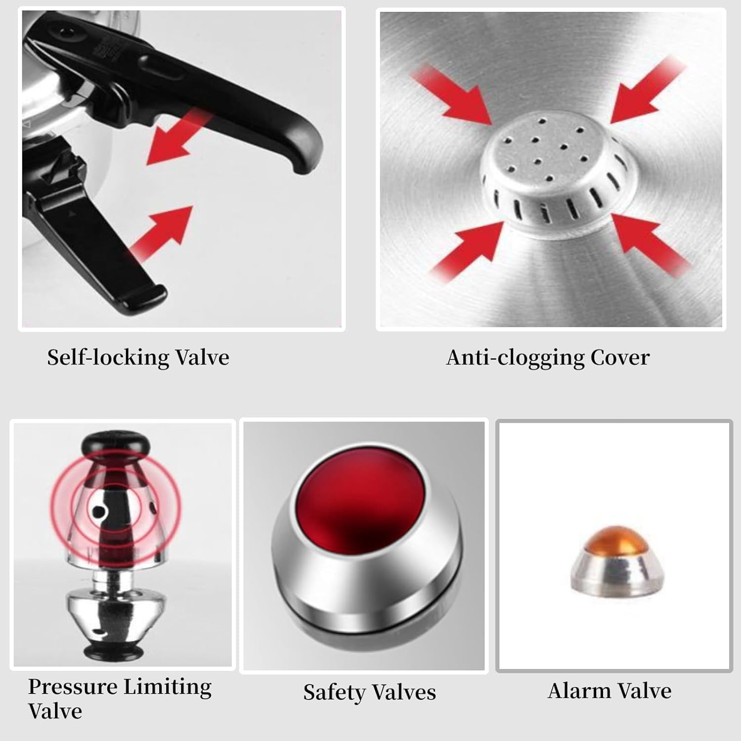 Tebru 3 L Aluminum Stovetop Pressure Cooker