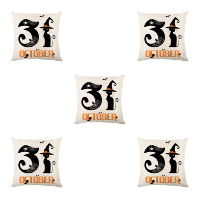 QualitChoice Soft And Easy-care Halloween Throw Pillow Covers For Creepier Look JYM328-1 5Set