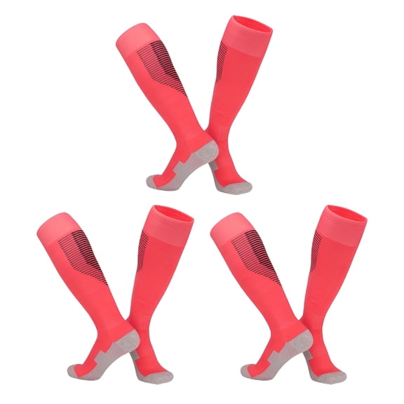 TELOLY Sports Youth Baseball Softball Socks - Knee Socks for Kids - Boys Girls Tall Sports Socks - Youth,Pink