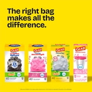 Glad ForceFlex Tall Kitchen Drawstring Trash Bags, 13 Gal, Gain Lavender, 40 Count