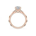 thumbnail image 2 of 0.65 Carat Excellent Oval Cut Natural Diamond Halo Beautiful Ring for Anniversary Solid 18K Rose Gold Size 4.5, 2 of 8