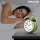 thumbnail image 5 of Reloj despertador Sharp Twin Bell Loud para personas que duermen mucho, color salvia mate, 5 of 6