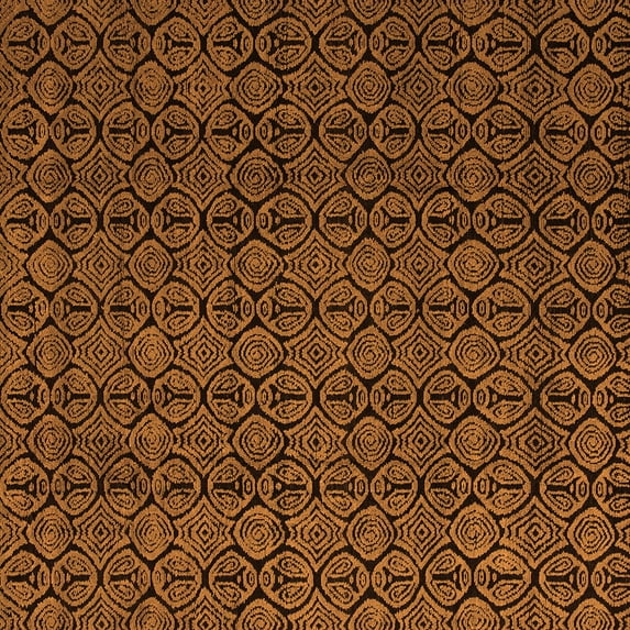 Ahgly Company Indoor Square Abstract Orange Modern Area Rugs, 6' Square