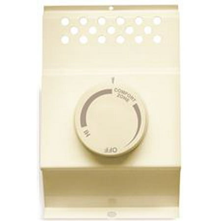 Cadet Double-Pole Baseboard Thermostat, Almond
