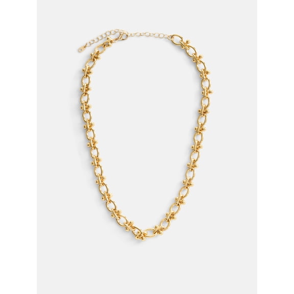 Free Assembly Women's Goldtone Statement Chain Necklace, 16" 3" Extender