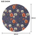 thumbnail image 6 of Pumpkin Ghost Halloween Pattern Round Tablecloth 60"x60",Wrinkle Wipeable Table Cloth for Kitchen Dining Room Picnic Patio Party, 6 of 6
