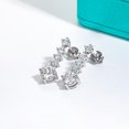 thumbnail image 6 of AnuClub 6.5mm Moissanite Drop Earrings,Total 2.68ct D Color Round Cut Sterling Silver Dangle Earrings for Women With Certificate, 6 of 6