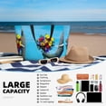 thumbnail image 5 of Fuzoiu Elephant Trunk Couple Flowers Print Waterproof Beach Tote Bag for Women Girls with Zipper,Sandproof Pool Swim Bag,Large Capacity Beach Travel Bag for Pool Swim Travel Everyday, 5 of 7