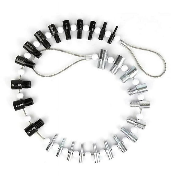 Portable Thread Tester Bolt Nut Screw Checking Checker 26 Male/Female Size Gauge Measuring Tool Kit