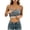Blue, variant on Women's Built in Shelf Bra Camisoles Going Out Tops Padded Sleeveless Basic Shirt Ruched Spaghetti Strap Cami Shirts Comfort Soft Tank Top
