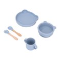 thumbnail image 3 of Set, Soft Silicone Suction Plate Bowl Cup Fork Spoon, For Weaning Cute Bear Shape, 3 of 8