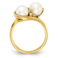 thumbnail image 2 of 14K Yellow Gold Ring Band Only center Stone 3 mm 6mm Pearl & Diamond Mounting, Size 9, 2 of 3
