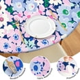 thumbnail image 4 of 44in Round Tablecloth with Elastic Edge, Waterproof Fitted Table Cover for 36-44" Tables, Boho Theme Polyester Reusable Table Cloths Wipe Clean for Picnic, Dining, Outdoor Use and Party Decor, 4 of 7