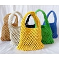 thumbnail image 3 of Kukuzhu Handwoven Hobo Bag for Women Bucket Bag Cotton Rope Crochet Totes Hollow String Handbags Summer Beach Purses, 3 of 4