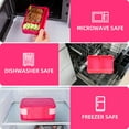 thumbnail image 3 of Bento boxes, Leak-Proof Lunch Box Containers, 1500ML-7 Compartment Bento Lunch Box with Cutlery Set, Stackable Bento Box for Adults, Microwave and Dishwasher Safe Lunchbox(Rose Red), 3 of 6