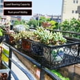 thumbnail image 4 of Iron Hang-ing Flower Railing Shelf Basket with Hooks Balcony Planter Pots Stand Holder for Outside 1-Tier, 4 of 8