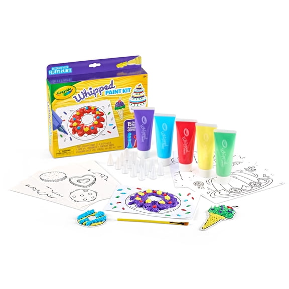 Crayola Whipped Paint Kit, Puff Paint, 3D Paint Set for Kids, 3 Unique Textures, Sensory Art Toy, Gift for Kids, Ages 5