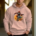 thumbnail image 4 of Men's 330g 100% Cotton Pattern Terry Dropped Shoulder Hoodie-Skateboard Skull Pattern, 4 of 15
