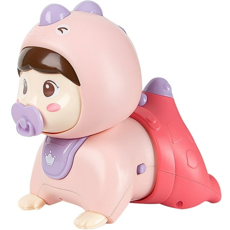 

HOMEMAXS Music Light Doll Infant Toy Baby Crawling Toy Tummy Time Toy with Music Light Effect