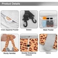thumbnail image 3 of Leopard Full Print Drawstring Cosmetic & Makeup Bag – Large Portable Makeup Organizer with Inner Zipper Pocket & Mesh Compartment, Travel Toiletry Bag for Women, 3 of 5