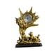 thumbnail image 1 of Reloj de mesa, estatua de Animal, reloj decorativo para estante, estatua artesanal, colección creativa de animales, adorno de escritorio para estante, León Macarena Estatua del reloj, 1 of 8