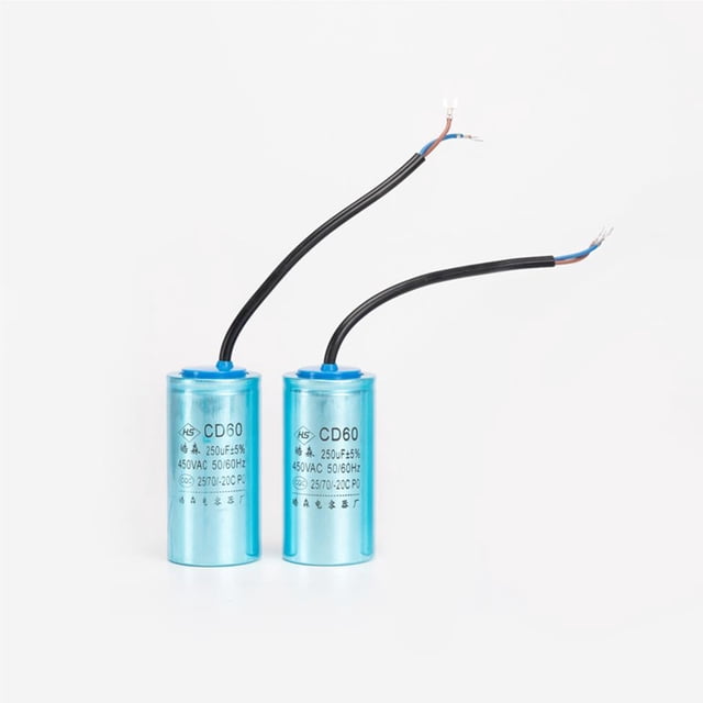 ziyahi 2PCS CD60 250μF Start Capacitor 450VAC 50/60Hz Electric Motor Start Capacitor