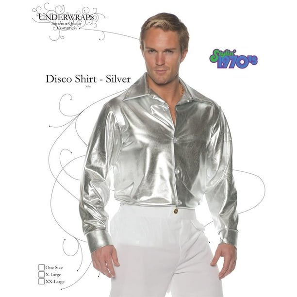 Mens Bling Shirt Metallic Top,Glitter Tee Shirt Men,Mens Shiny Short Sleeve  T Shirts 70s Disco Sparkle Tshirt