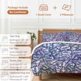 thumbnail image 6 of 3 Piece Purple Blue Teal Butterfly Duvet Cover Set Full Size, Microfiber Comforter/Quilt Cover with Corner Ties and 2 Pillowcases, Modern Abstract Art All Season Soft Bedding with Zipper Closure, 6 of 8