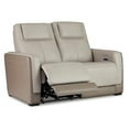 thumbnail image 5 of Signature Design by Ashley Battleville Leather Power Reclining Loveseat in Beige, 5 of 7