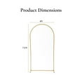 thumbnail image 5 of Tuekys 4x7.2FT Wedding Arch Backdrop Stand, Metal Arched Frame for Wedding, Birthday Party, Photo Booth Backdrops, 5 of 7