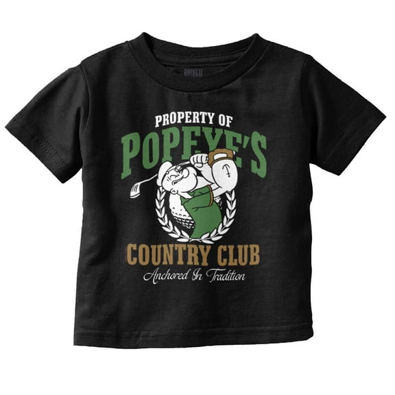 Property of Popeye's Country Club Toddler Boy Girl T Shirt Infant Toddler Brisco Brands 6M