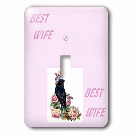 3dRose Pink Best Wife - Single Toggle Switch (lsp_34932_1)