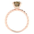 thumbnail image 4 of 2 ct Round Cut Simulated Champagne Diamond Solitaire Engagement Ring for Women in 18K Rose Gold, 4 of 5