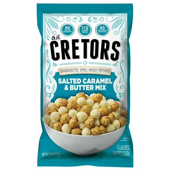 2x G.H. Cretors Salted Caramel & Butter Mix Popcorn, 7.5 oz Bag