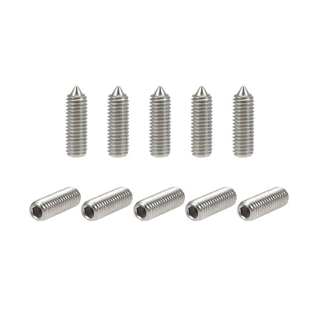 40 Pcs Tornillos de grubo de socket hexagonal interno M5x16mm con punta cónica de acero inoxidable 304