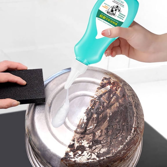 Black Pot Cleaner Gel - 150ml Stainless Steel Deep Cleaning Formula - Heavy Duty Degreaser for Burnt Pans - Rust Remover Protective Coating - Non-Toxic Kitchen Utensil Restorer