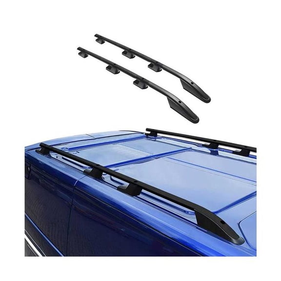 Omac USA 2626931LB Sport Aluminum Long Roof Rail Rack for 2014 Ford Transit L3, Black - 2 Piece