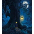 thumbnail image 3 of Ambesonne Forest Duvet Cover Sets, Night Tree Home, 2-King, Dark Night Blue Mustard, 3 of 7