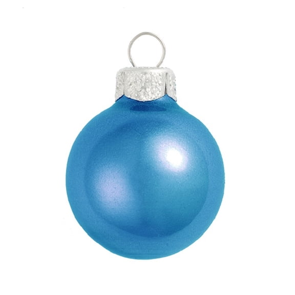 6ct Metallic Cobalt Blue Glass Ball Christmas Ornaments 4" (100mm)
