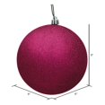 thumbnail image 2 of Vickerman N592070DG Boule de Noël 8 Po. Fuchsia Pailletée avec Capuchon Percé, 2 of 3