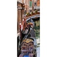 thumbnail image 3 of Guido Borelli 12x24 Black Modern Wood Framed Wall Art Titled - Gondola Colorata, 3 of 5