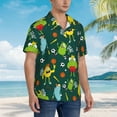 thumbnail image 5 of Xecao Sport Monster print Hawaiian shirt - a stylish short-sleeve button-down for men, perfect for casual beach and tropical outings., 5 of 9